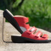 G&T Gerda Piros Extra női bőr papucs a lábujj deformitással rendelkezőknek