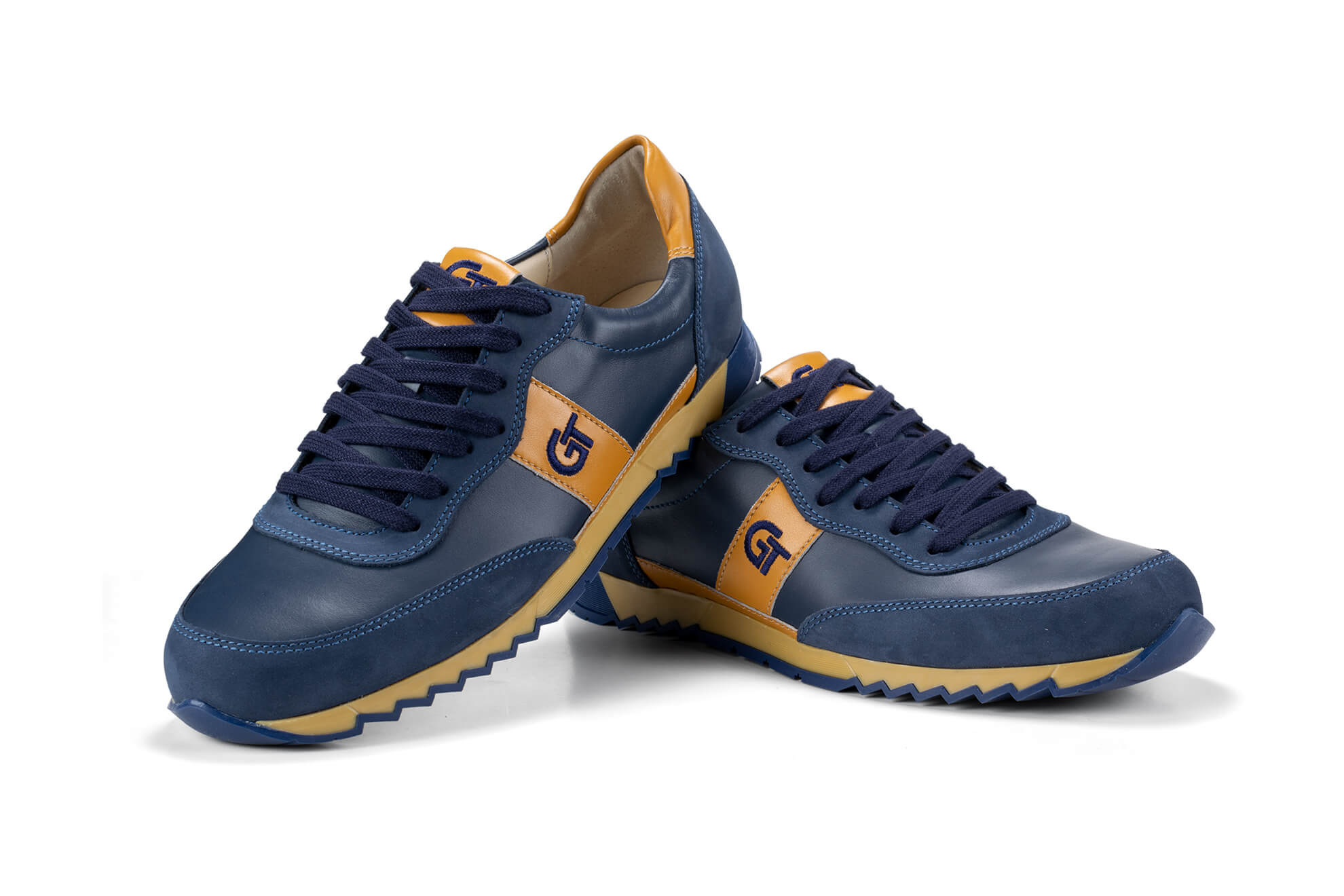 G&T Aktív Óceán - Mustár bőr sportcipő