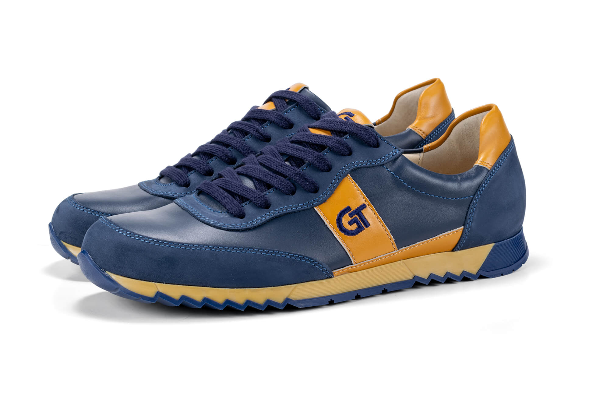 G&T Aktív Óceán - Mustár bőr sportcipő