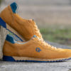 G&T Aktív Mustár - Velencei kék bőr sportcipő