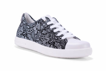 G&T Trend Fekete Csipke - Fehér női sneaker cipő