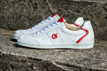 G&T Pro-20 Fehér - Piros bőr sportcipő