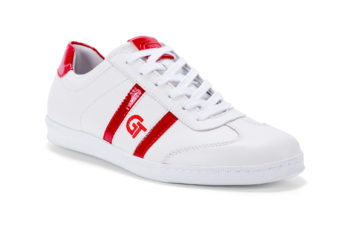 G&T Klasszikus Fehér - Piros lakk bőr sportcipő
