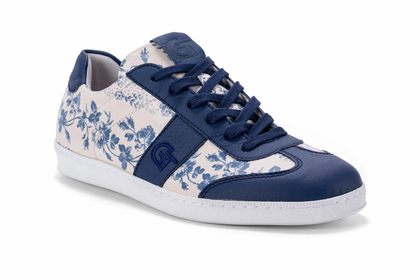 G&T Klasszikus Kék virág - Óceán bőr sportcipő