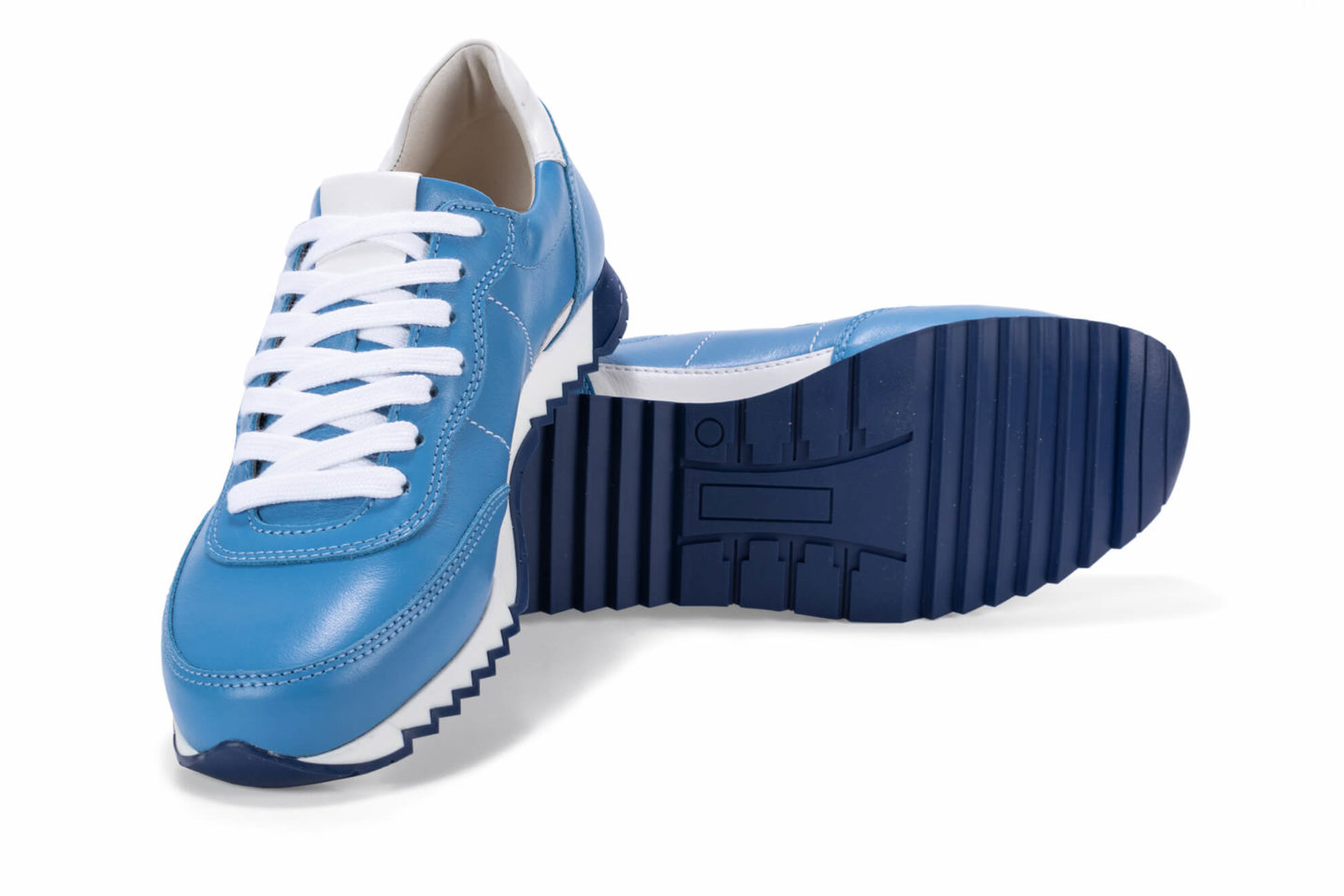 G&T Aktív Kék - Fehér bőr sportcipő