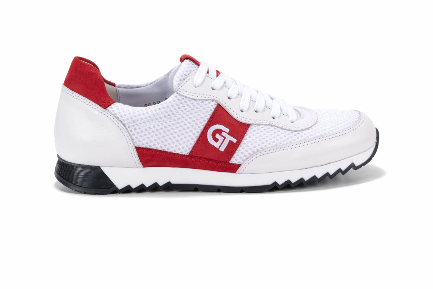 G&T Aktív Fehér textil - Piros nubuk sportcipő