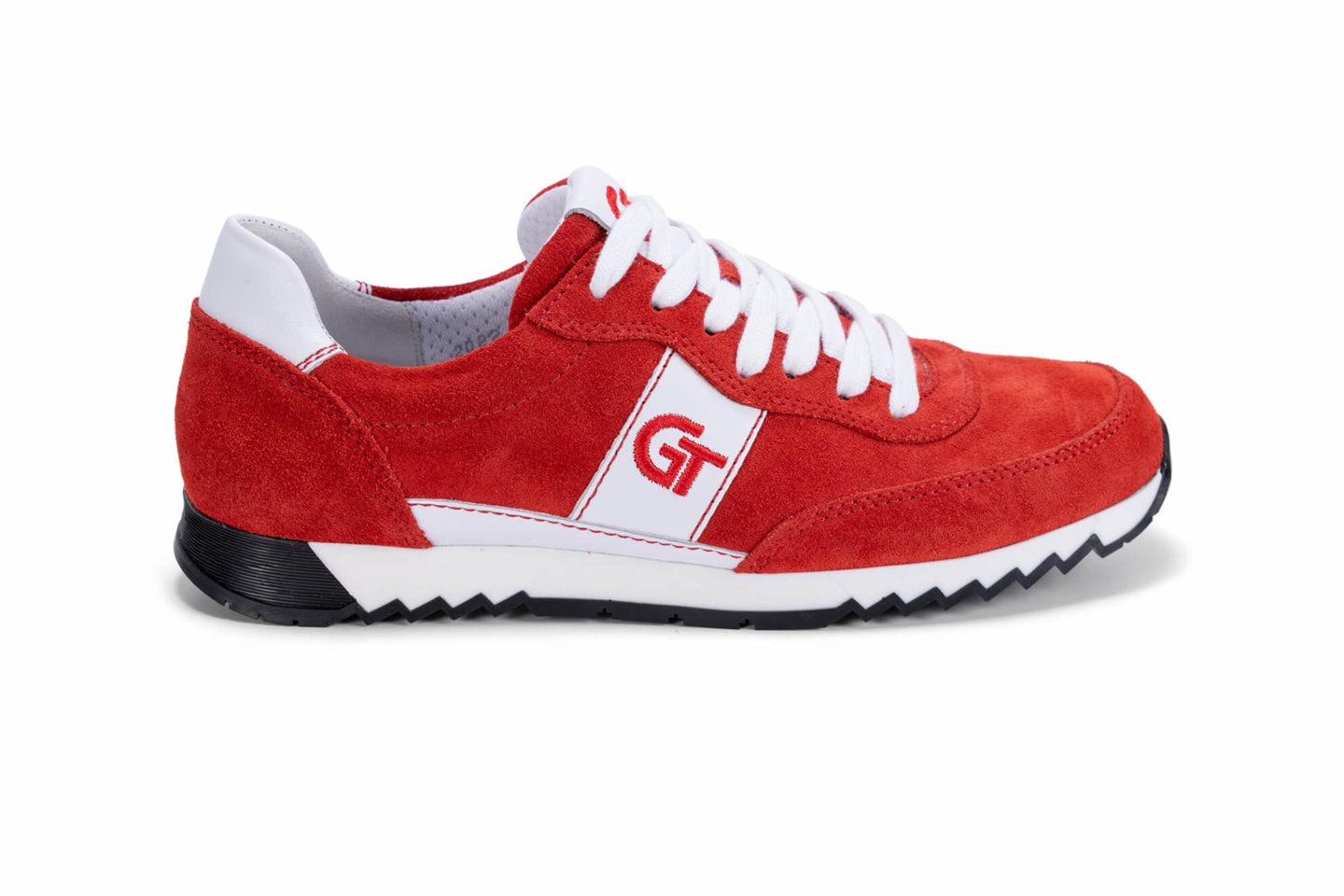 G&T Aktív Light Vörös velúr - Fehér bőr sportcipő