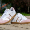 G&T Klasszikus Fehér - Pink - Rosegold bőr sportcipő
