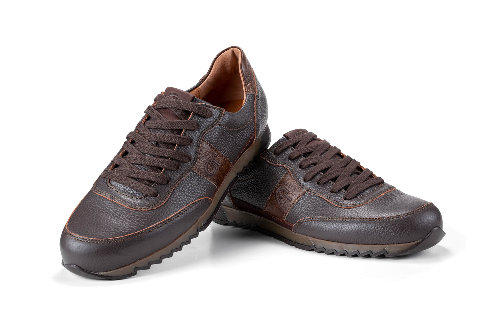 G&T Aktív Mokka bőr sportcipő