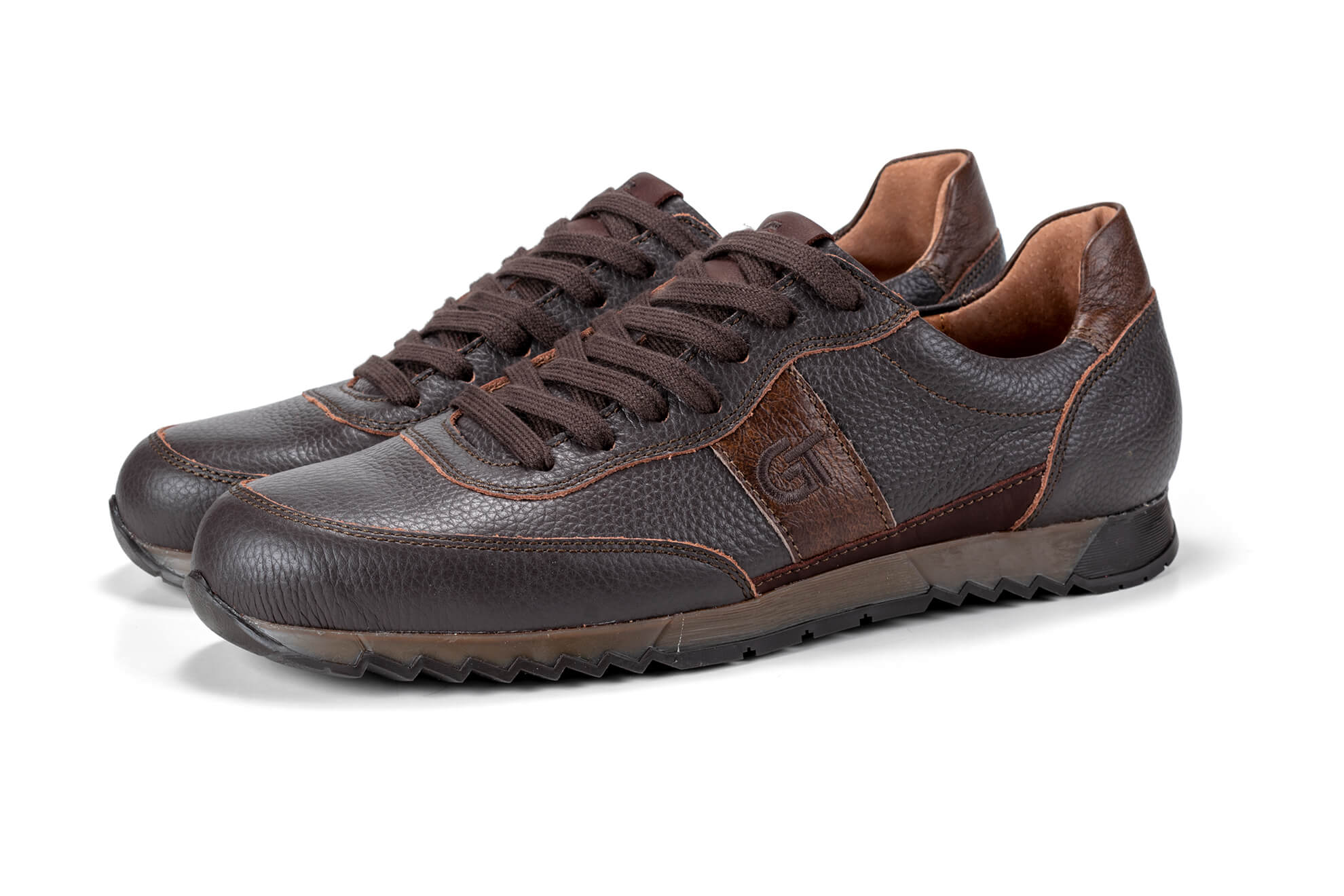 G&T Aktív Mokka bőr sportcipő