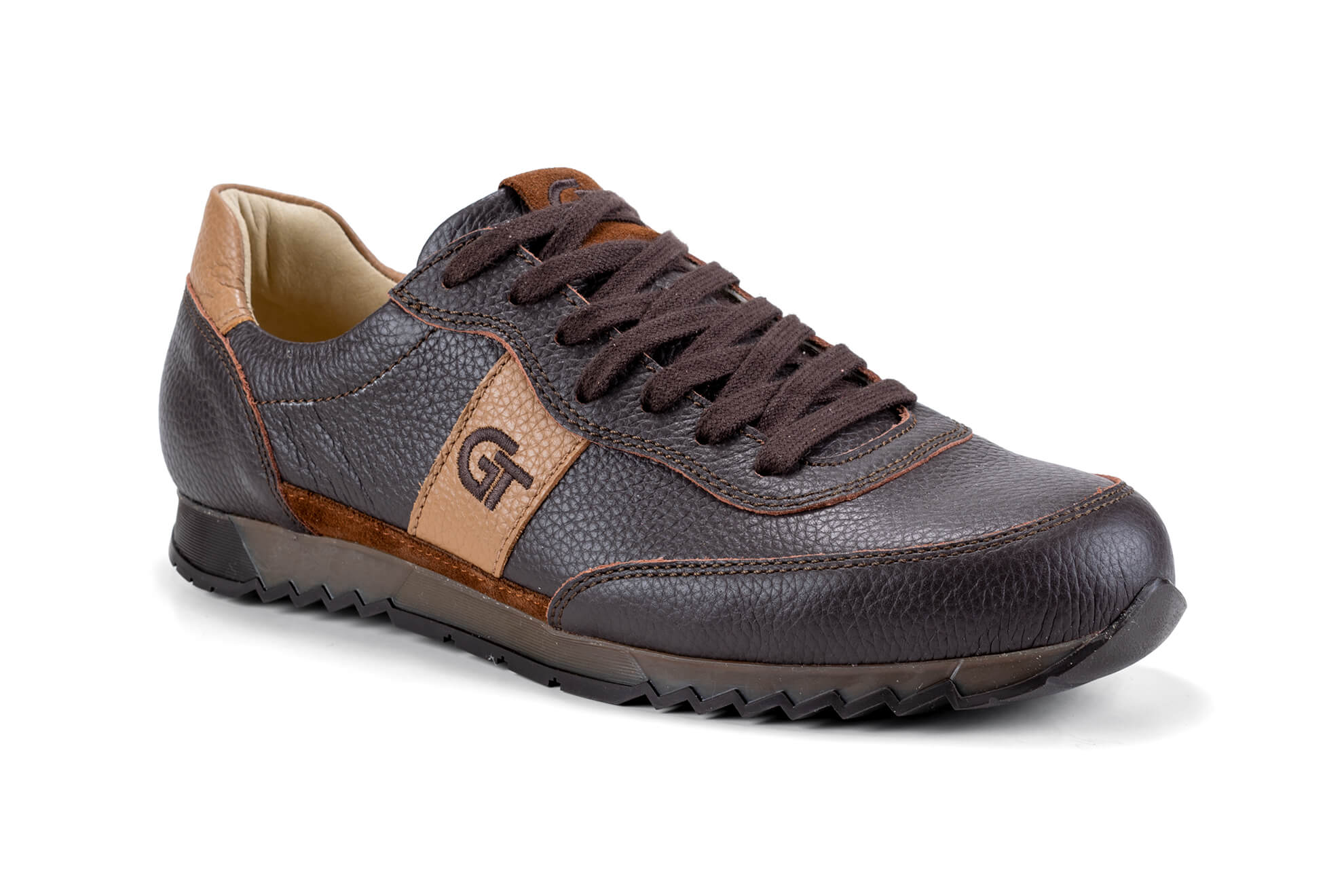 G&T Aktív Espresso bőr sportcipő
