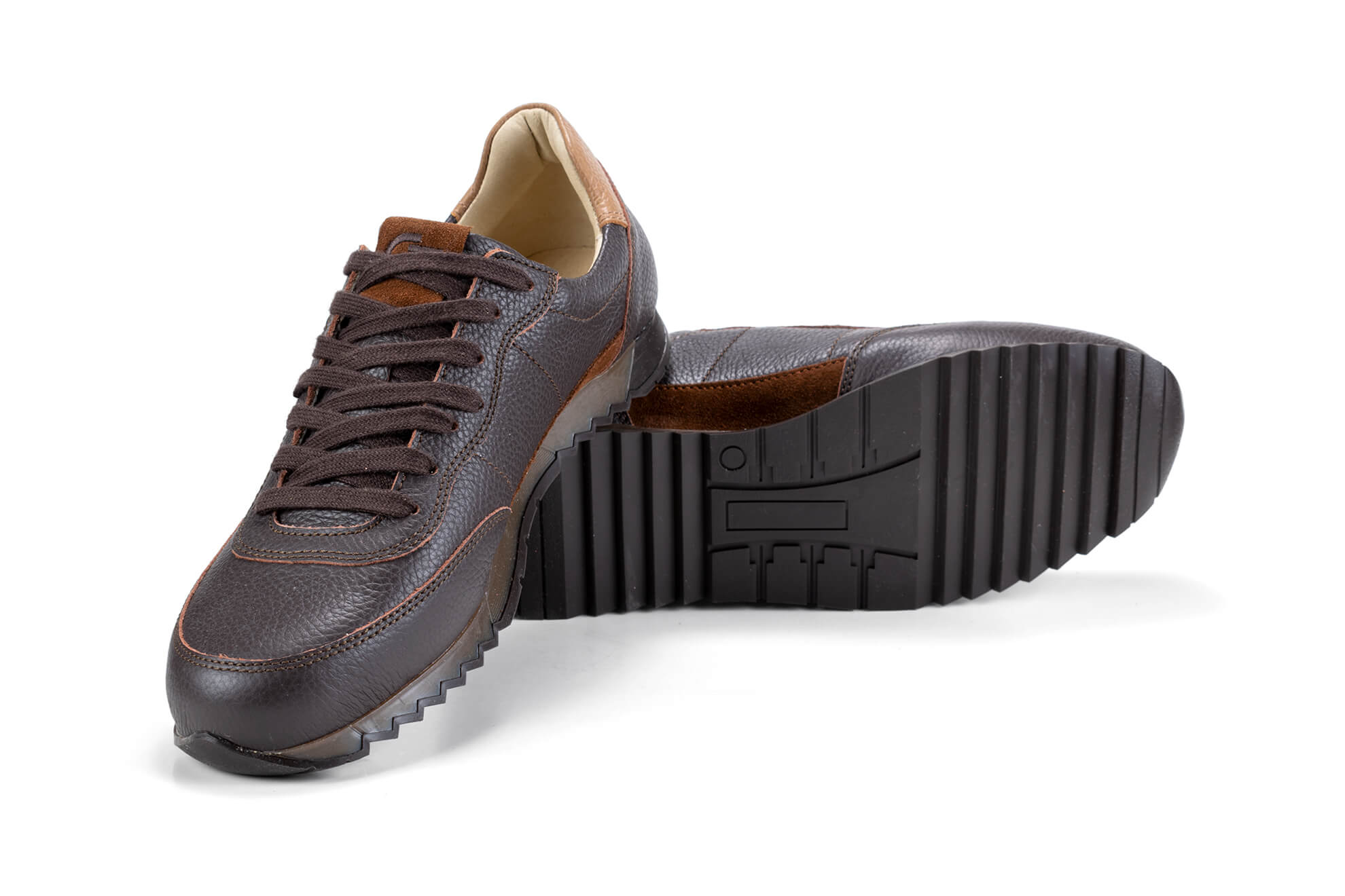 G&T Aktív Espresso bőr sportcipő