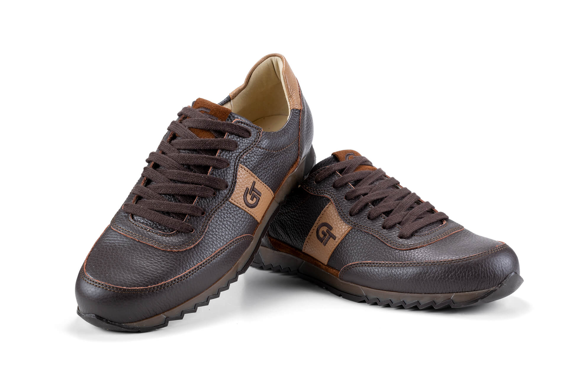 G&T Aktív Espresso bőr sportcipő