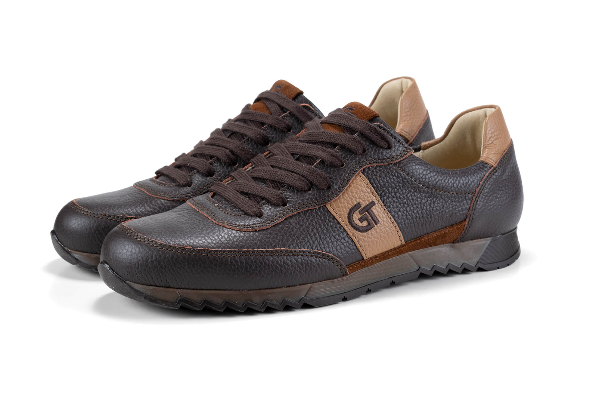 G&T Aktív Espresso bőr sportcipő