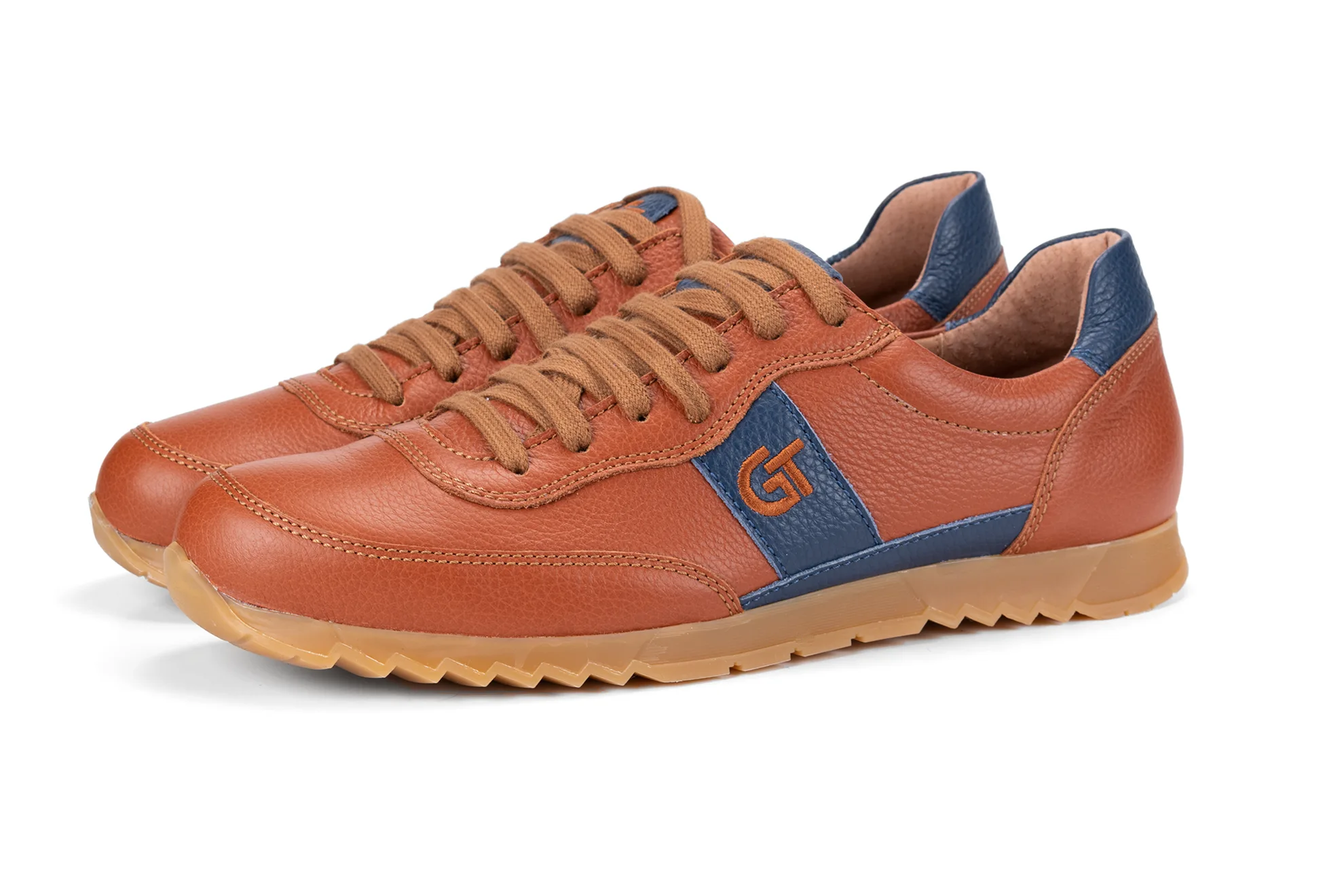G&T Aktív Karamell - Óceán - bőr sportcipő