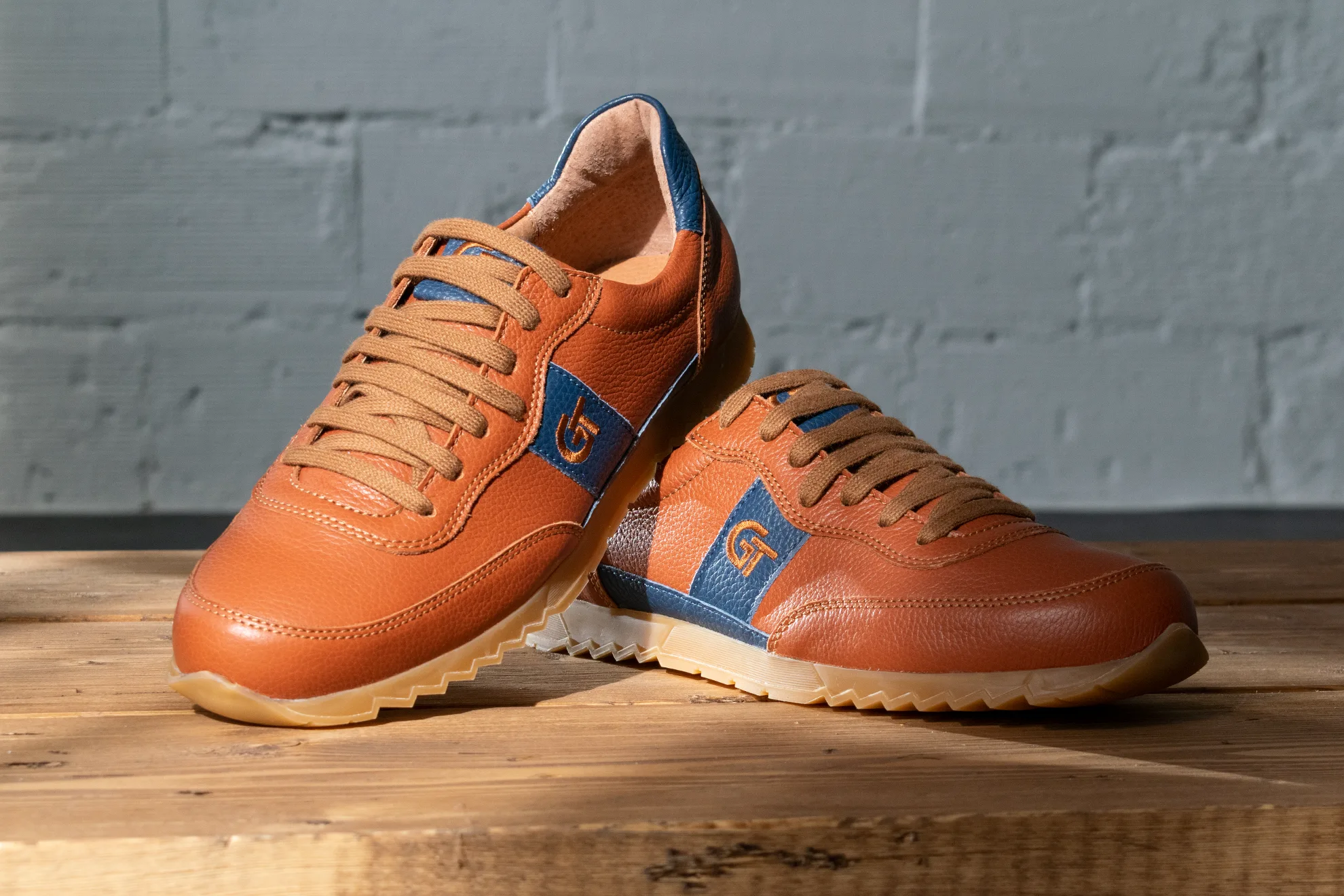 G&T Aktív Karamell – Óceán – bőr sportcipő
