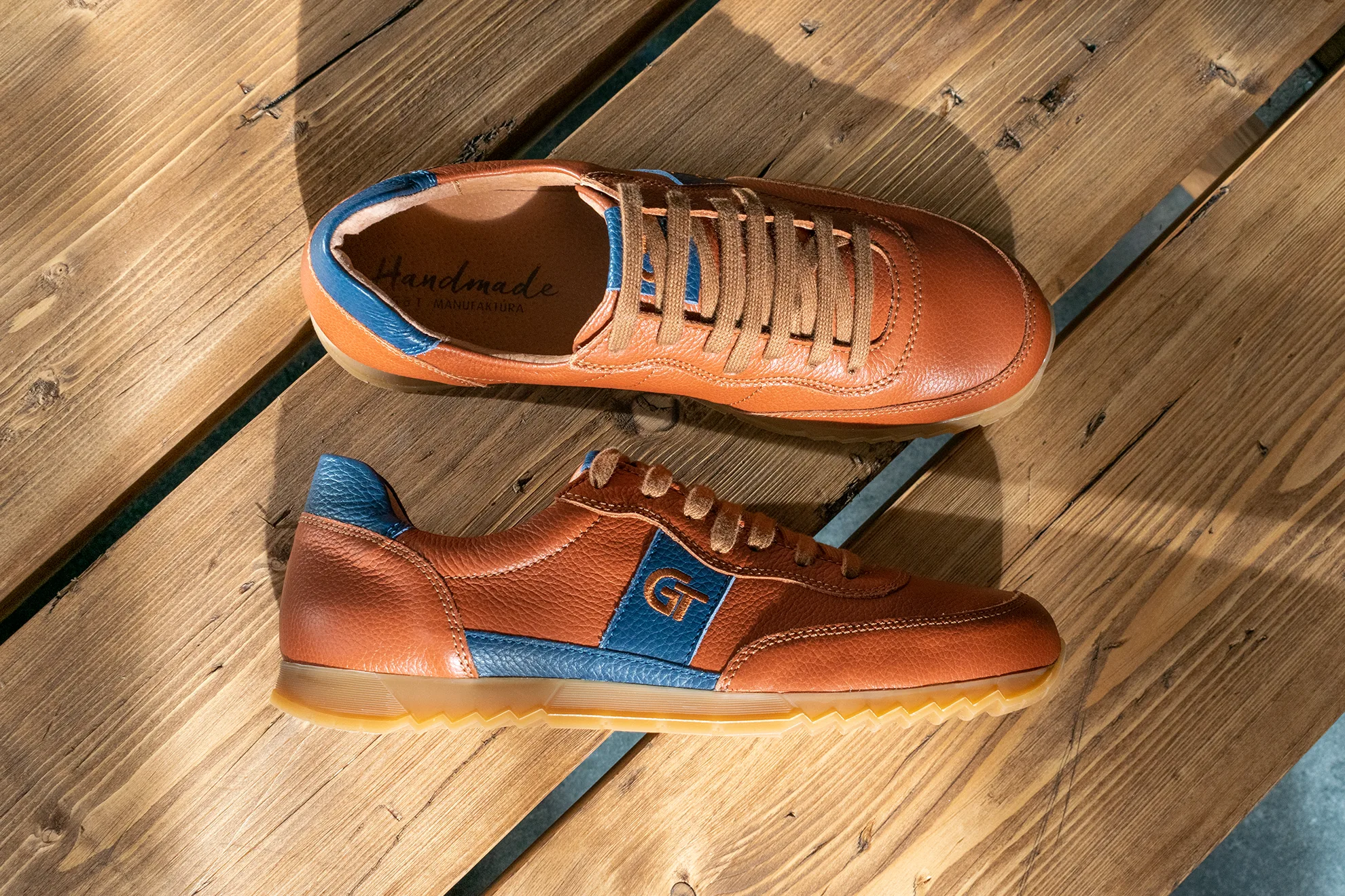 G&T Aktív Karamell – Óceán – bőr sportcipő