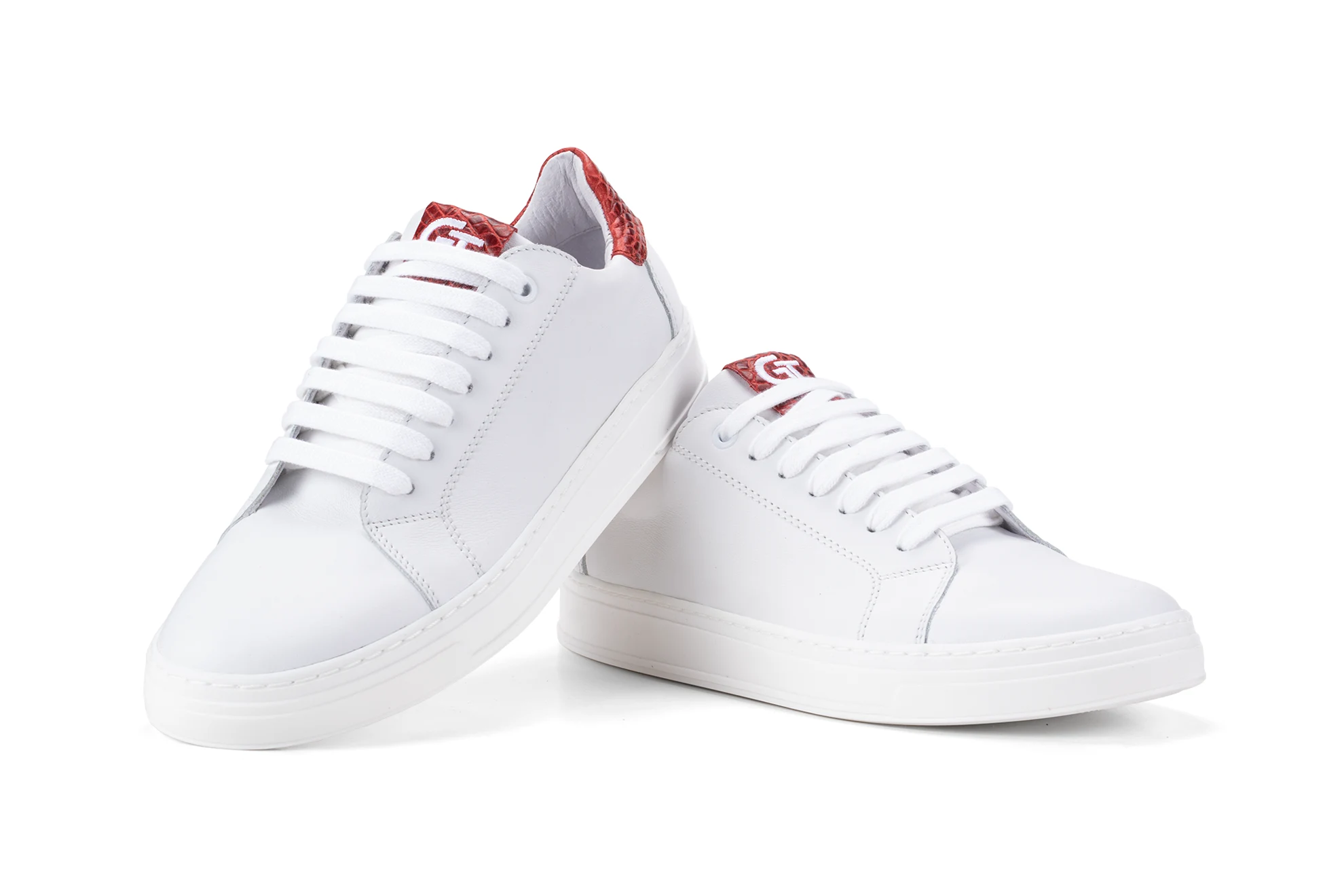 G&T Elit White - Red Croc sneaker