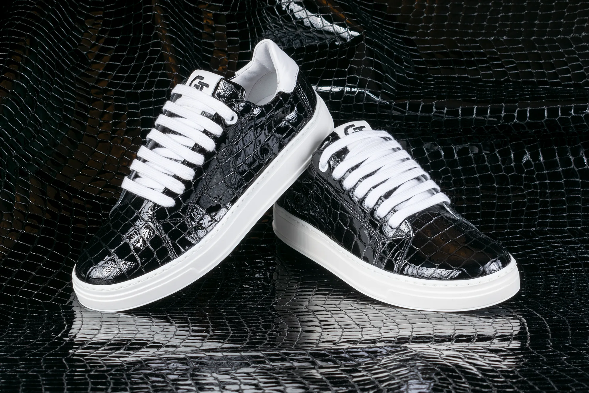 G&T Elit Black&White Croc sneaker