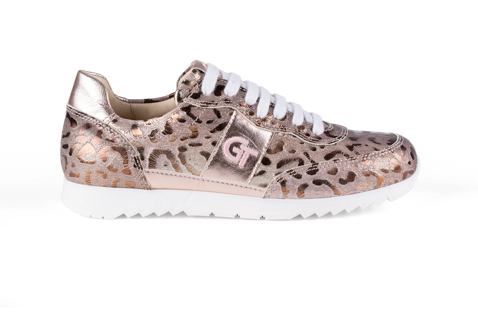 G&T Exkluzív Rosegold Panther bőr sportcipő
