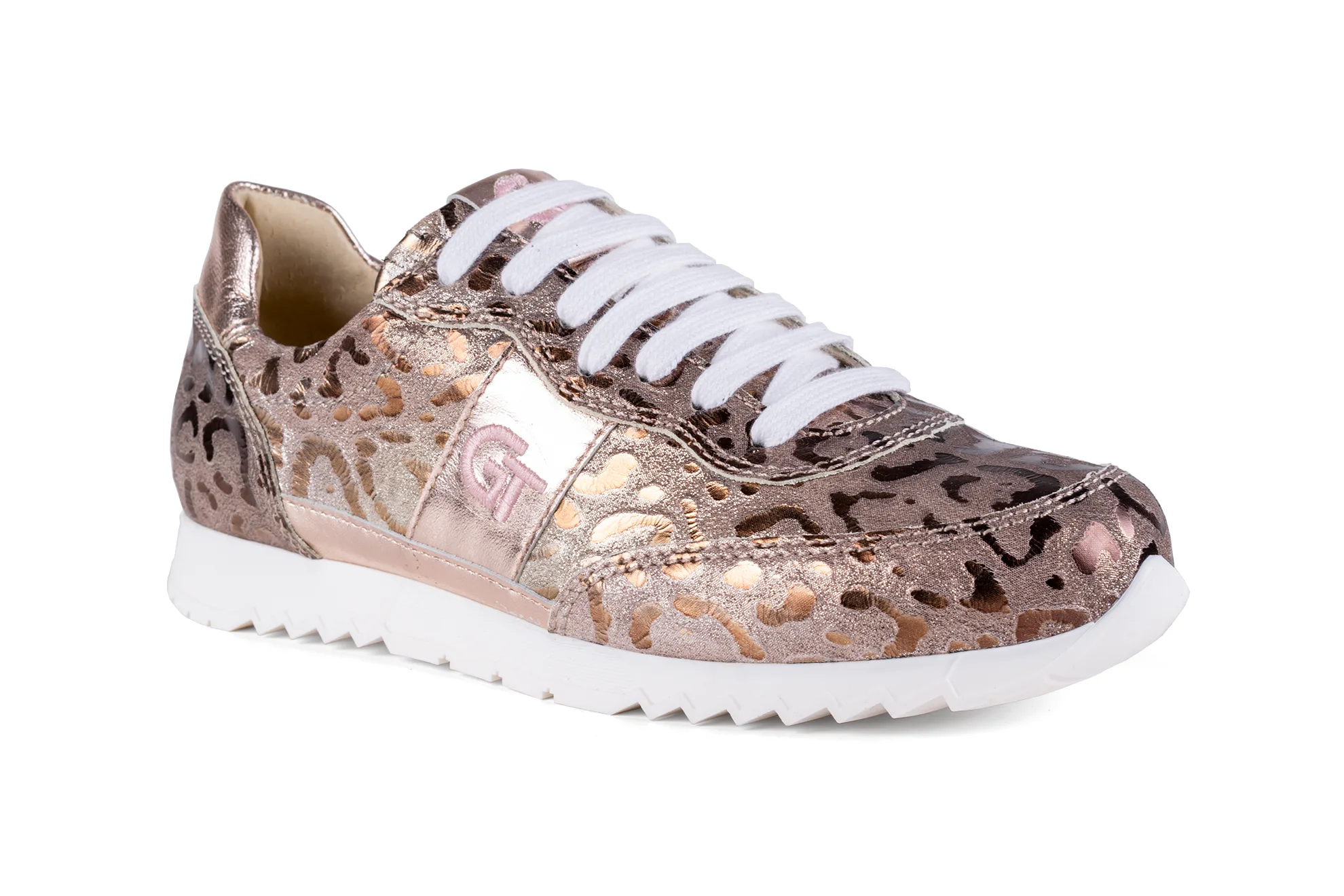 G&T Exkluzív Rosegold Panther bőr sportcipő