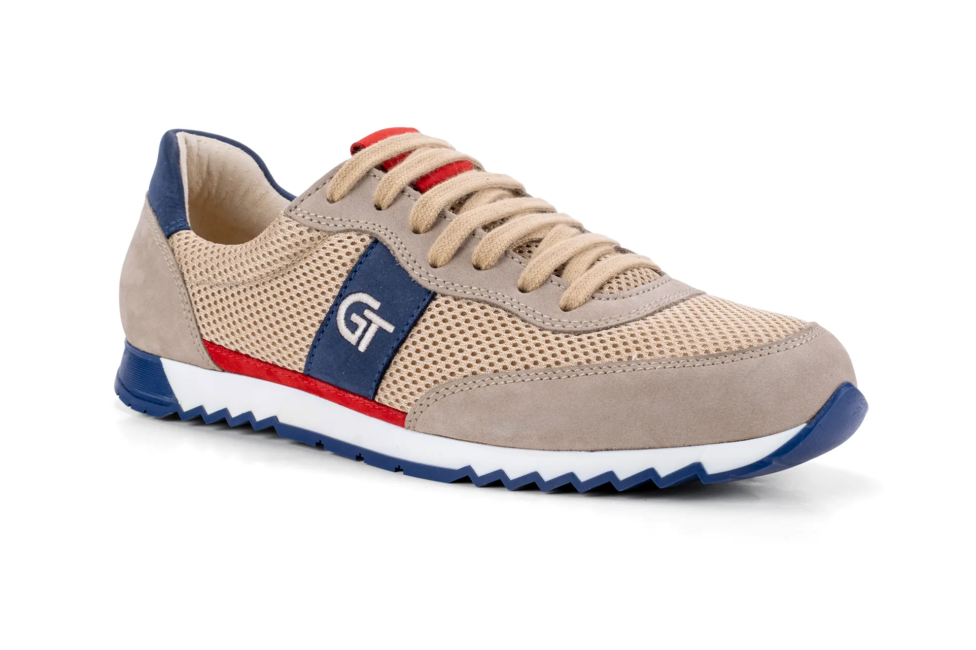 G&T Aktív Bézs textil - Óceán - Piros sportcipő
