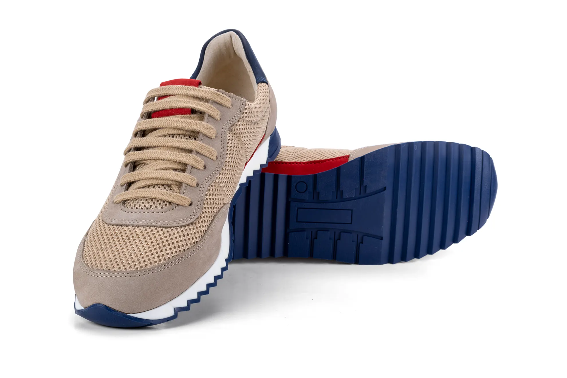 G&T Aktív Bézs textil - Óceán - Piros sportcipő