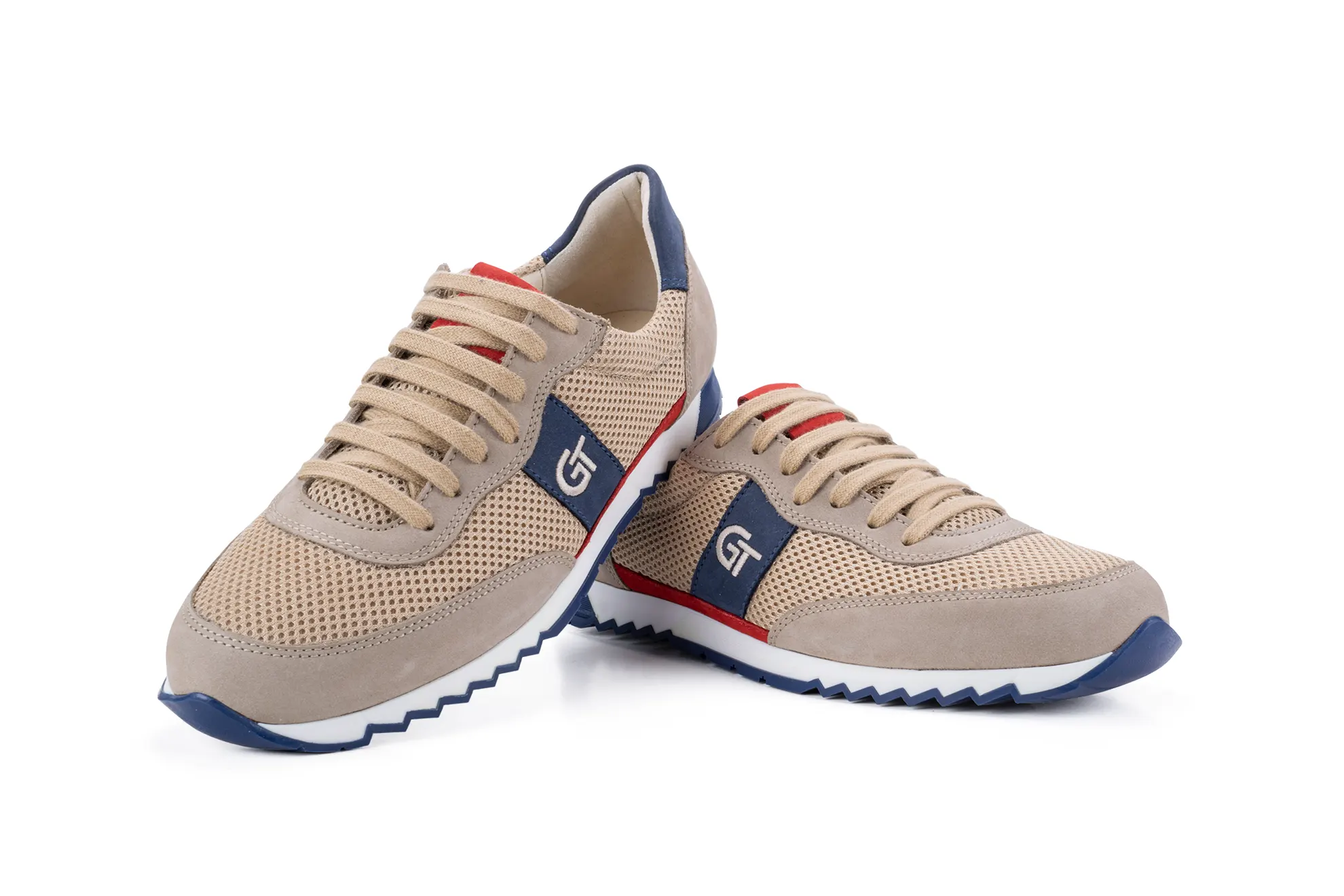 G&T Aktív Bézs textil - Óceán - Piros sportcipő