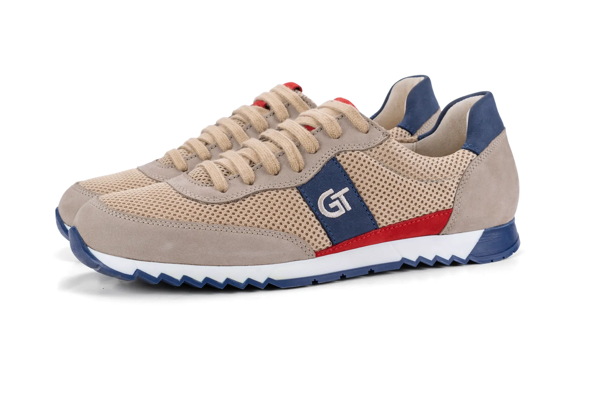 G&T Aktív Bézs textil - Óceán - Piros sportcipő