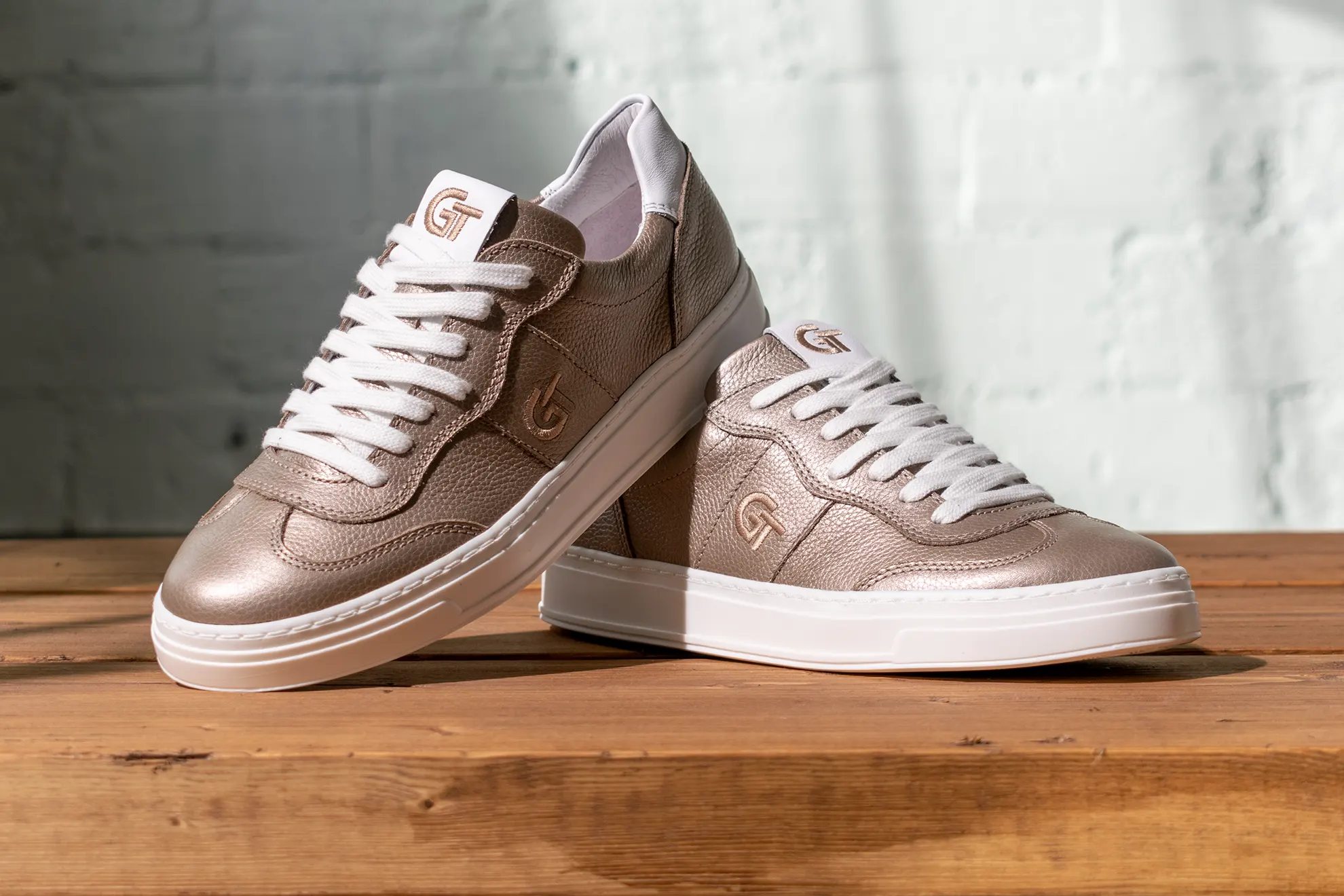 G&T Street Taupe bőr sportcipő