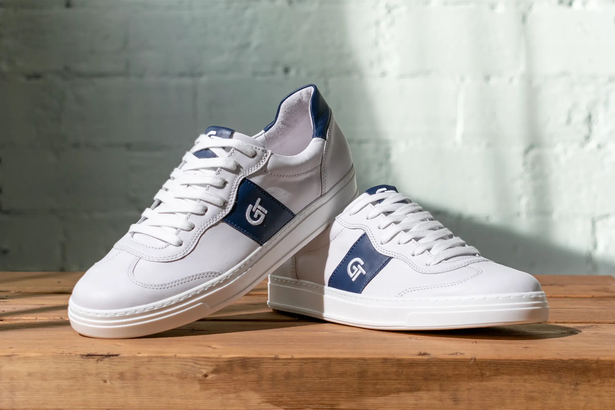 G&T Street Fehér - Óceán bőr sportcipő